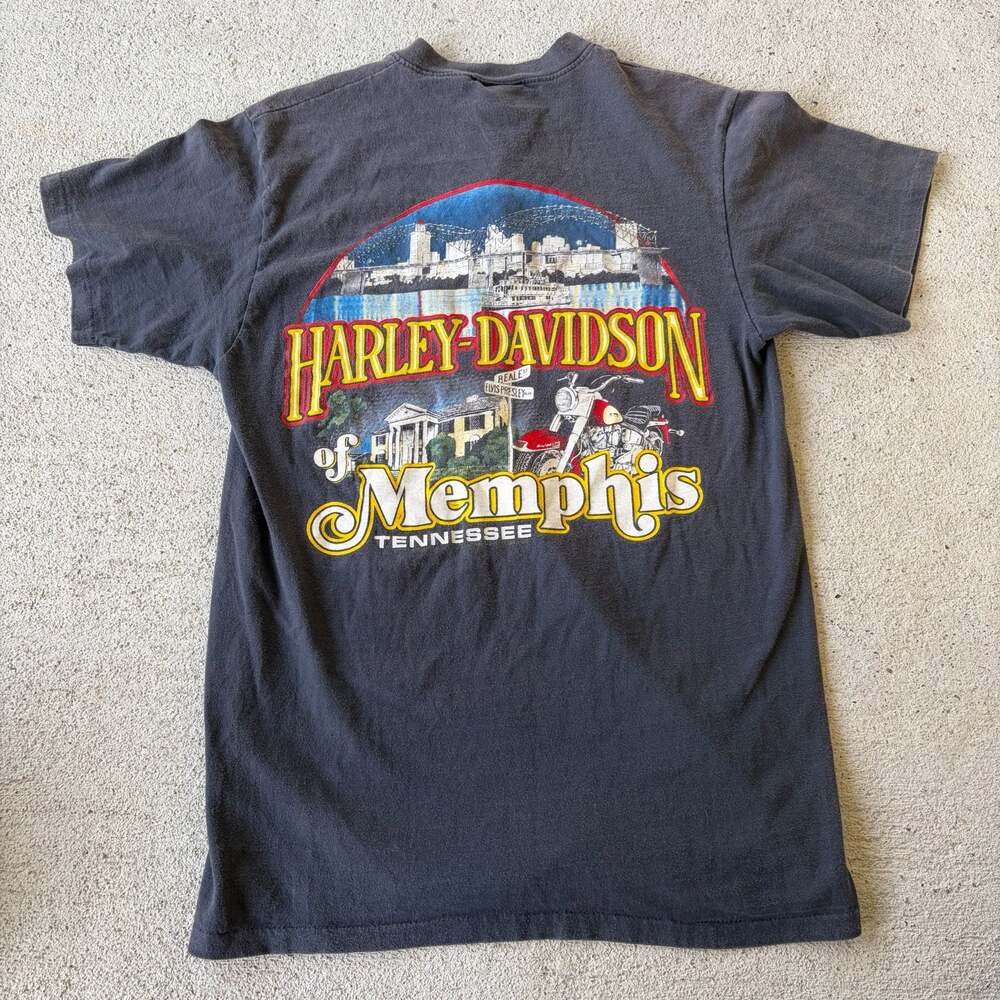 Vintage 1989 Harley-Davidson of Memphis Tennessee Graphic T-Shirt